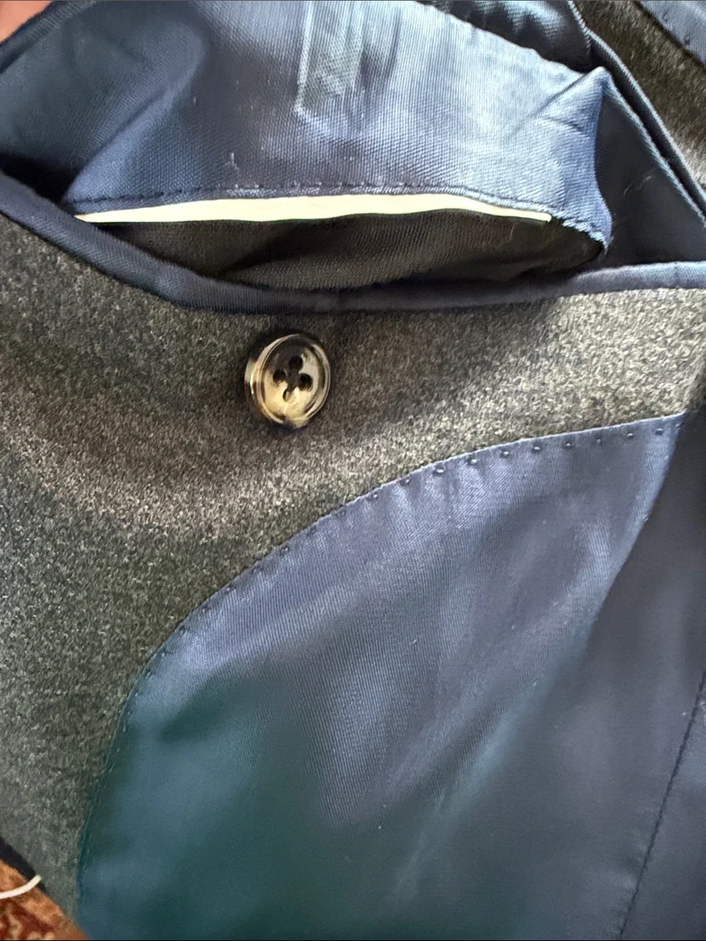 Balance tailored Sydney Men's Charcoal Gray Two-Button Blazer size 38 R